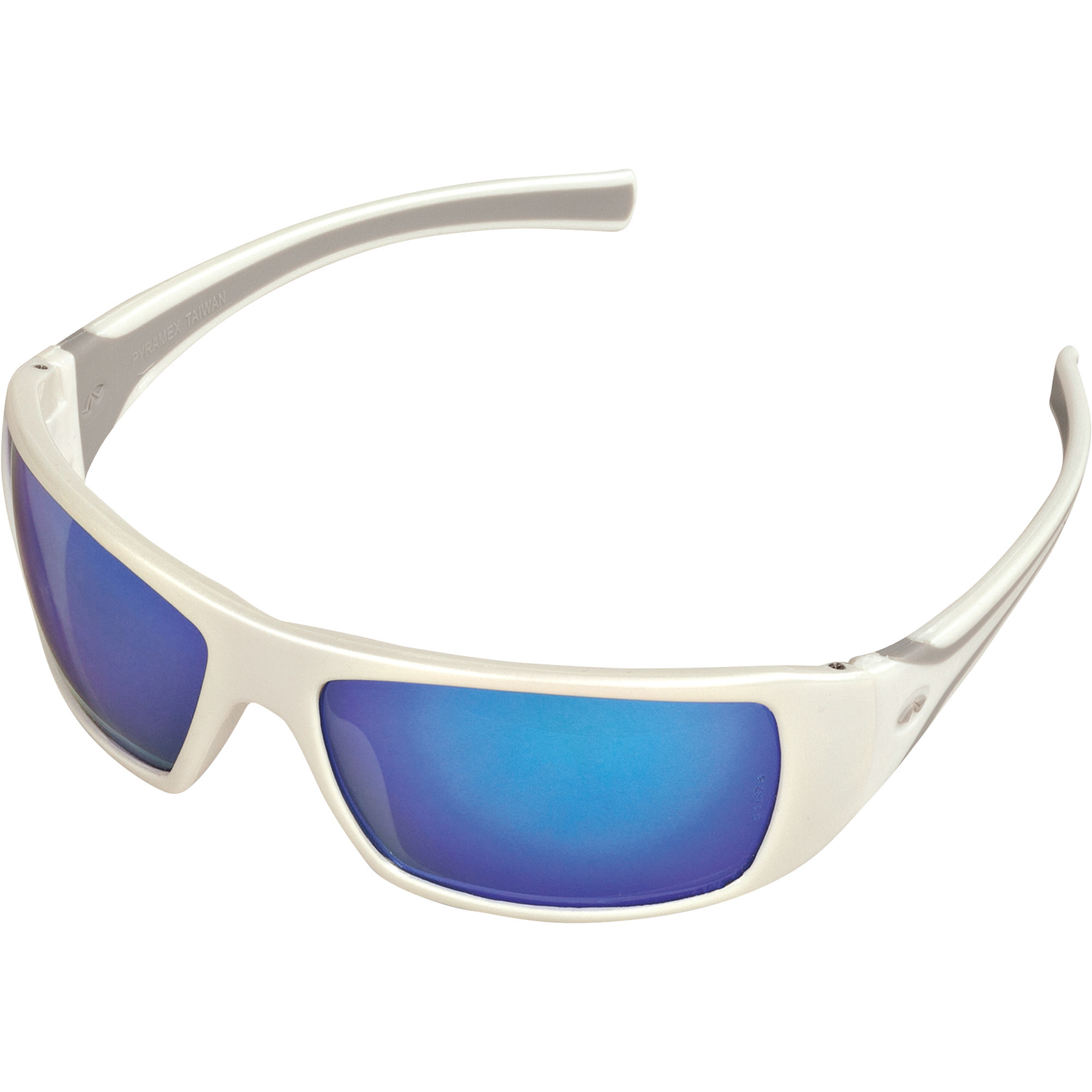 STIHL White Ice Safety Glasses, Blue Mirror, Model# 7010 884 0366